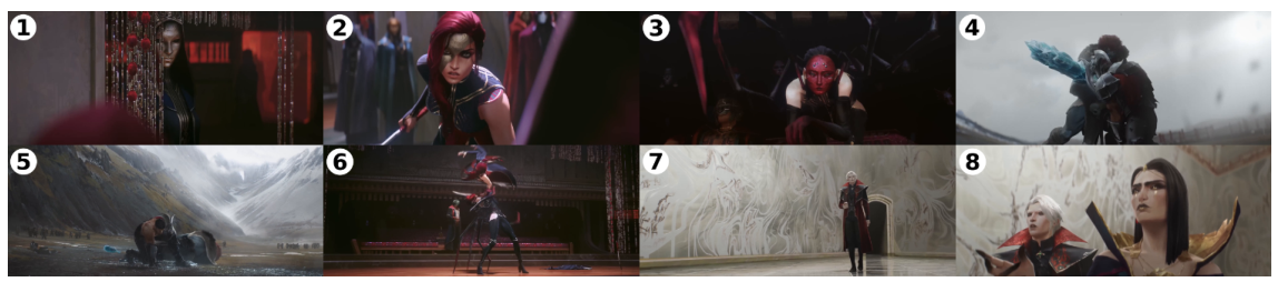 Action genre sample frames