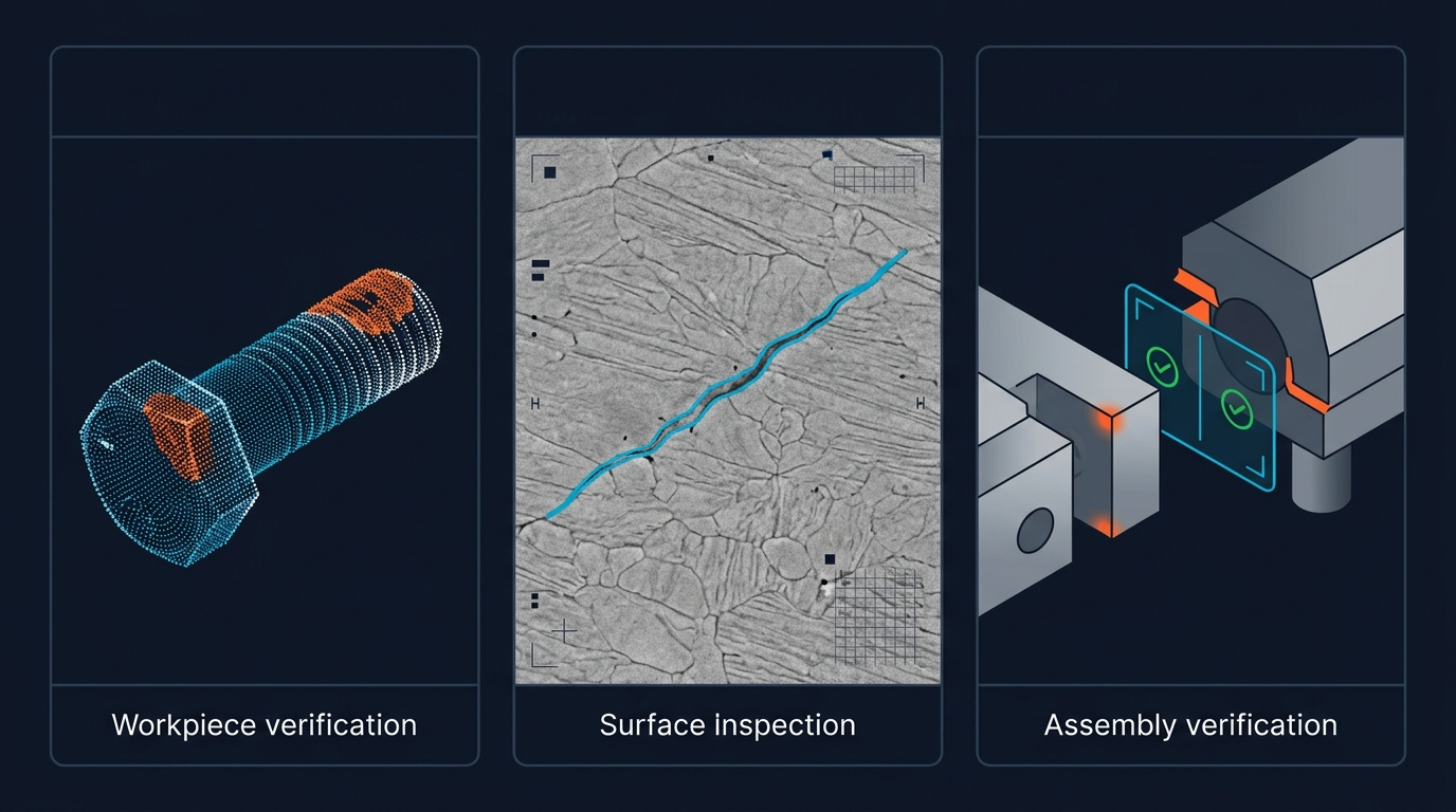 Manufacturing quality control scenarios illustration