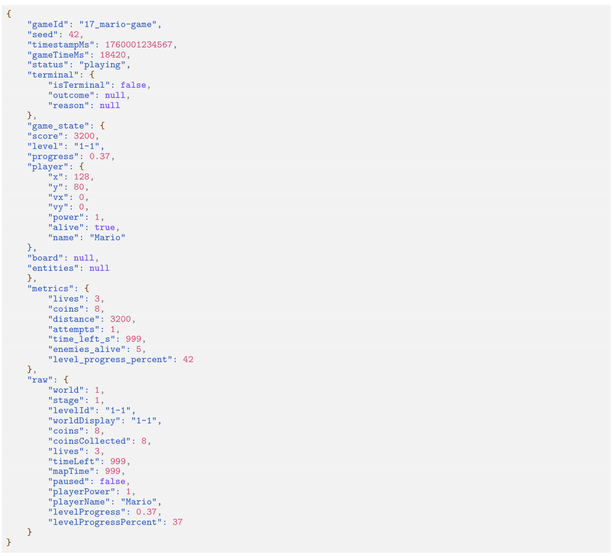 Game State JSON Structure